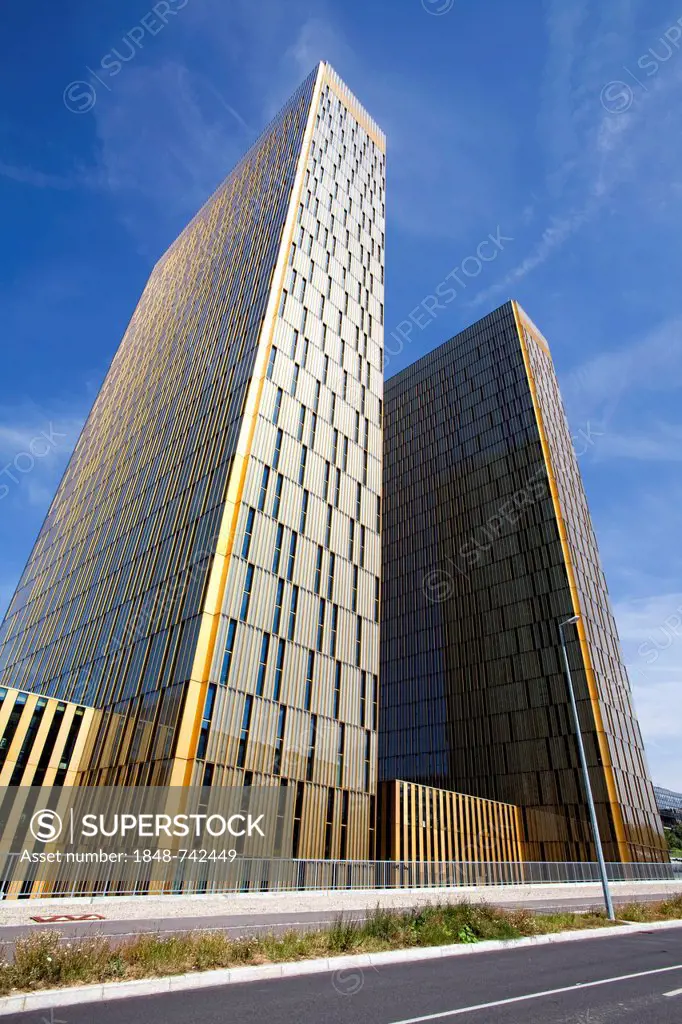 Office towers of the European Court of Justice, ECJ, European quarter, Kirchberg plateau, Luxembourg City, Europe, PublicGround