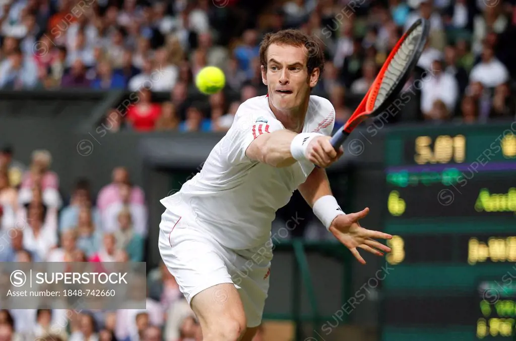Andy Murray, GBR, men's semi-final match, Wimbledon Championships 2012 AELTC, ITF Grand Slam Tennis Tournament, London, England, United Kingdom, Europ...