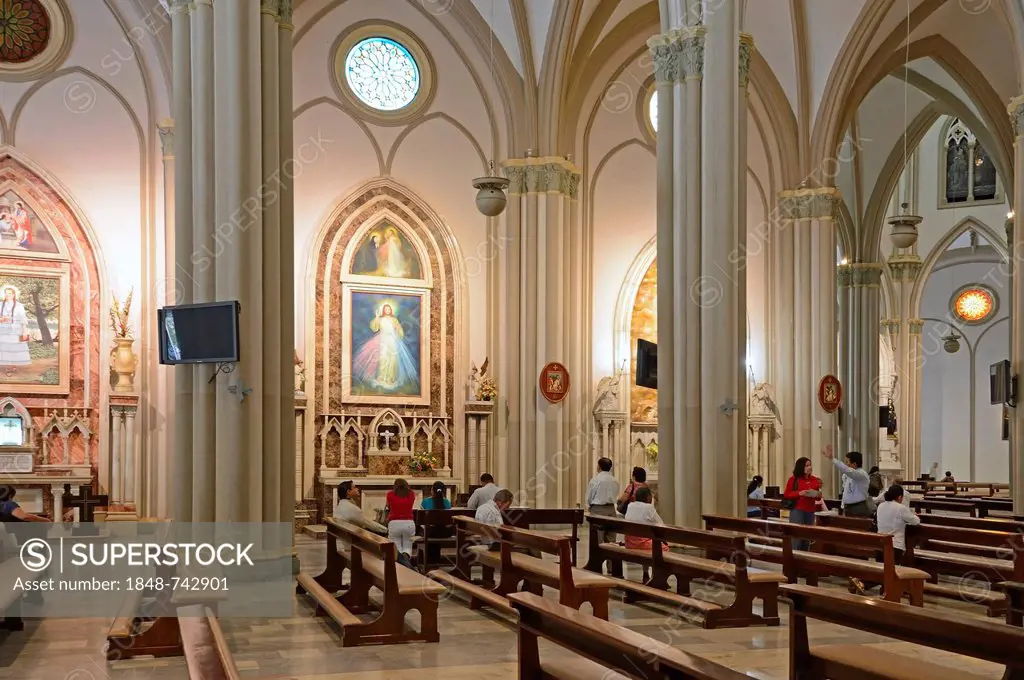 Interior view, Catholic cathedral in the old town of Guayaquil, Ecuador, South America