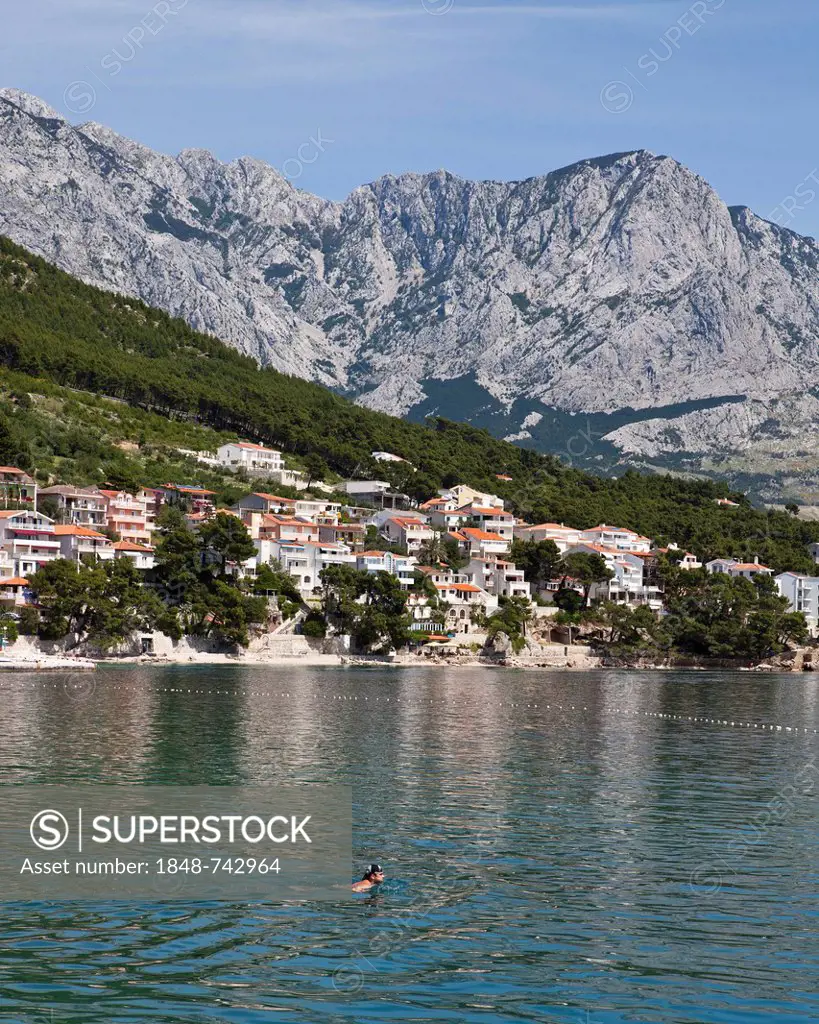 Brela, Makarska Riviera, Adriatic Coast, Dalmatia, Croatia, Europe