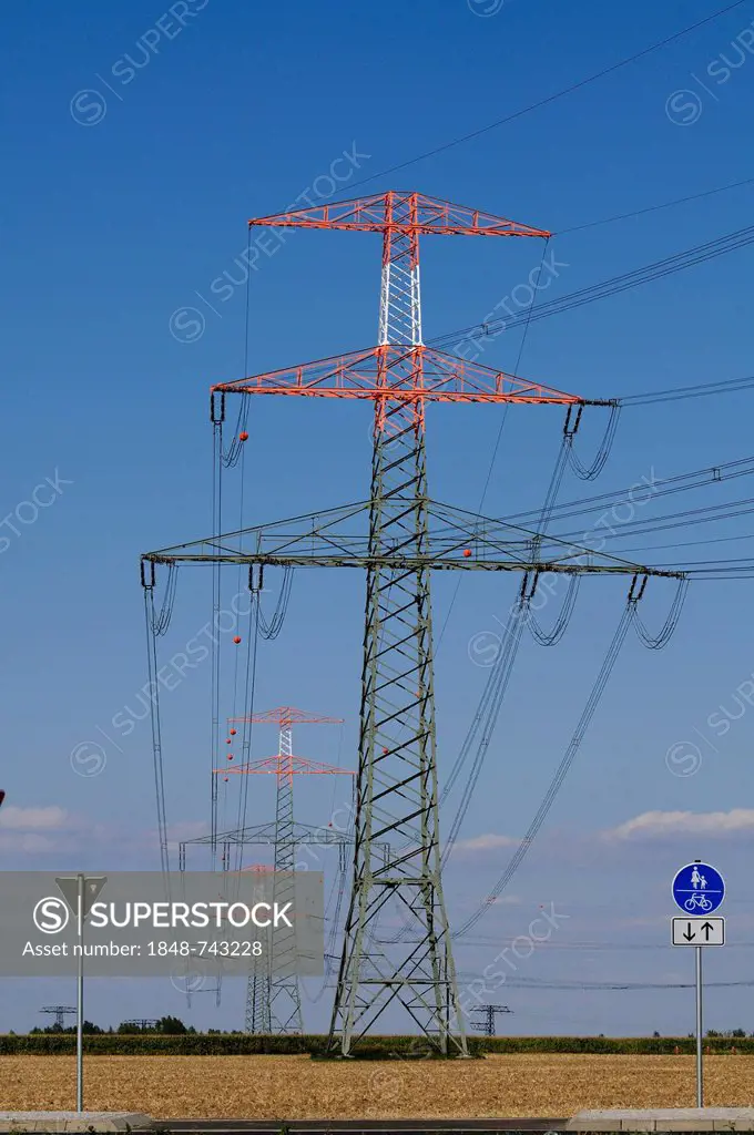 Power poles, Germany, Europe, PublicGround