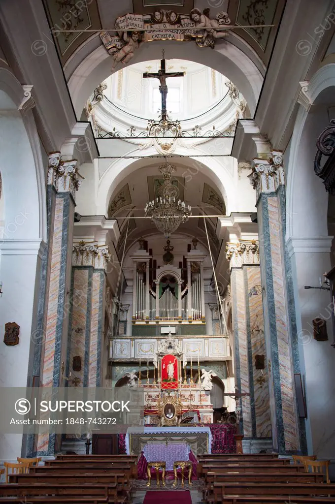 Church of St. Mary, interior, Troina, Sicily, Italy, Europe