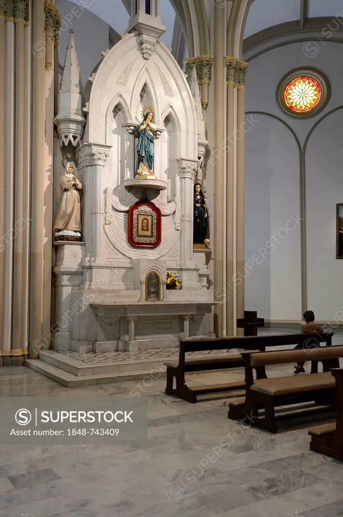 Interior view, Catholic cathedral in the old town of Guayaquil, Ecuador, South America