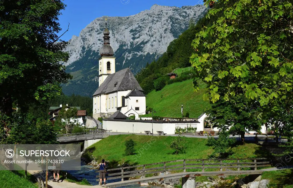 Parish church of St. Sebastian, Ramsau, Berchtesgadener Land district, Bavaria, Germany, Europe
