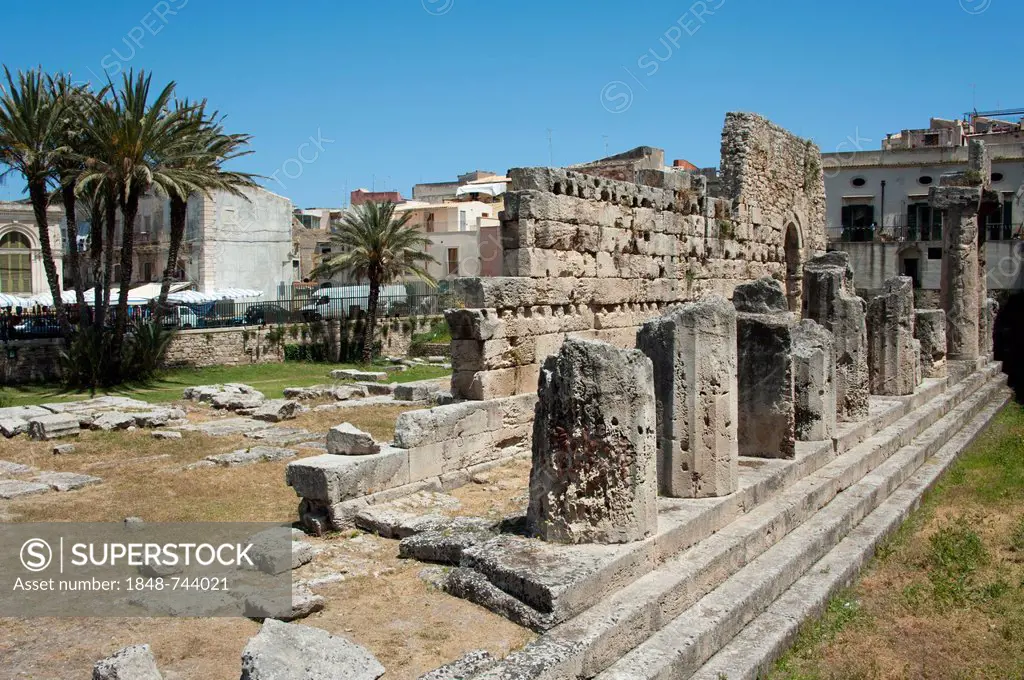Temple of Apollo, Syracuse, Ortygia or Ortigia, Sicily, Italy, Europe