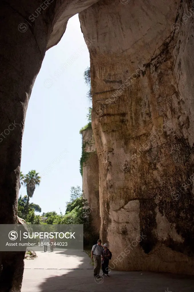 Grotto, Ear of Dionysius, Neapolis Archaeological Park, Siracusa, Syracuse, Sicily, Italy, Europe