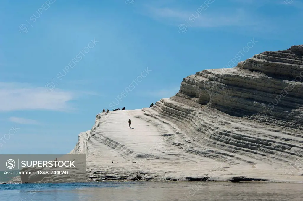 Chalk cliffs, Turkish Stairs, Scala dei Turchi, Realmonte, Sicily, Italy, Europe