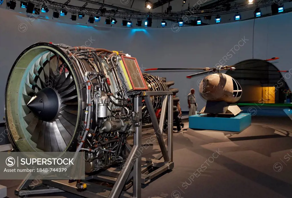 Pratt & Whitney aircraft engine, IdeenPark 2012, technology and education summit conference for young people, Essen, Ruhr area, North Rhine-Westphalia...