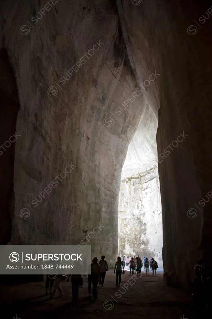 Grotto, Ear of Dionysius, Neapolis Archaeological Park, Siracusa, Syracuse, Sicily, Italy, Europe