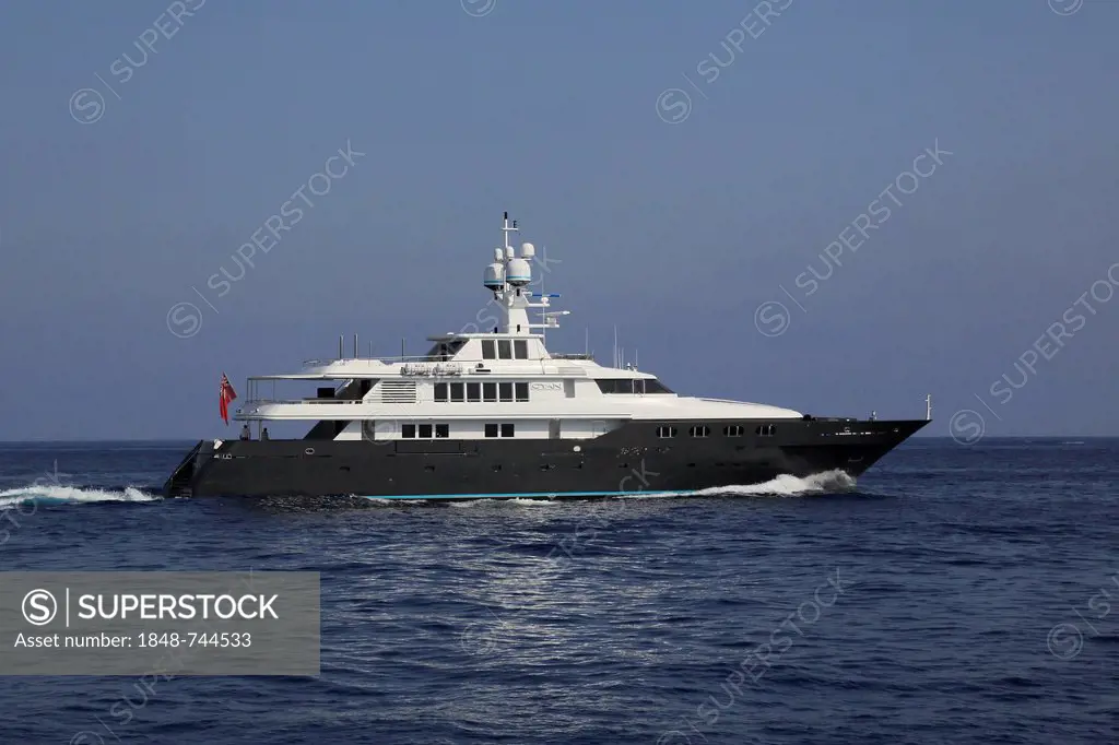 Cyan motor yacht, built by Codecasa, length: 48.70 m, built in 1997, French Riviera, France, Mediterranean Sea, Europe