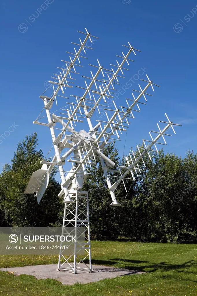 High-frequency antenna from ESA, European Space Agency, 1980s, Euro Space Center, Transinne, Belgium, Europe1