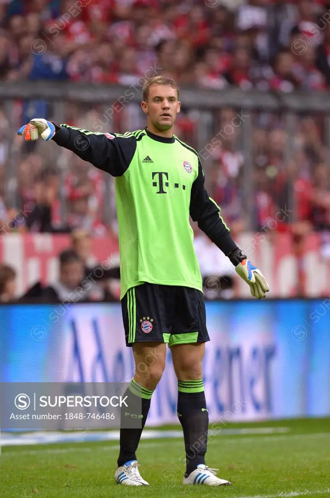 Manuel Neuer, goalkeeper of FC Bayern Munich, Allianz Arena, Munich, Bavaria, Germany, Europe