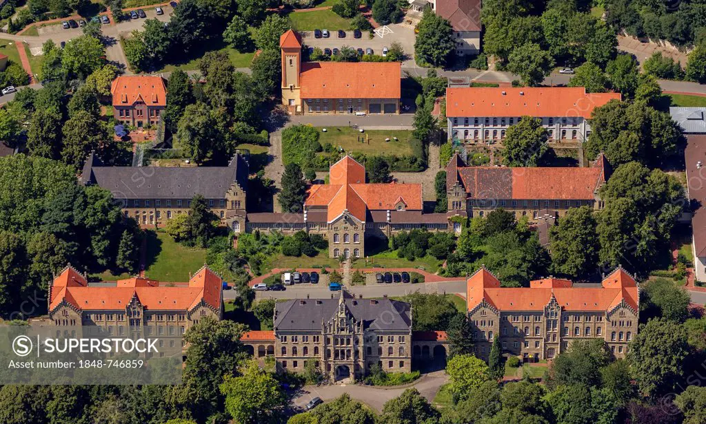 Aerial view, Lower Saxony State Hospital, Osnabrueck, Lower Saxony, Germany, Europe