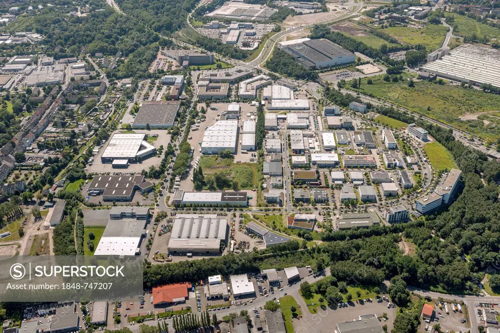 Aerial view, M1 Business Park, Nordviertel district, Essen, Ruhr area, North Rhine-Westphalia, Germany, Europe