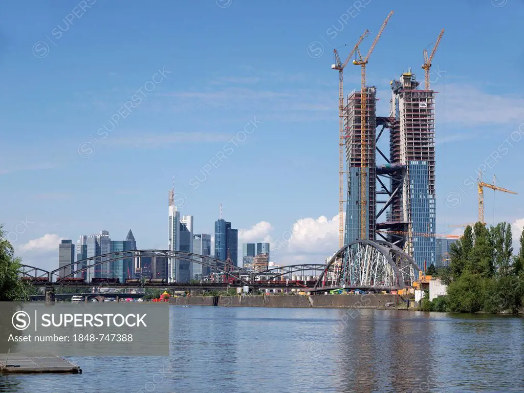 New European Central Bank, ECB, under construction, Frankfurt am Main, Hesse, Germany, Europe