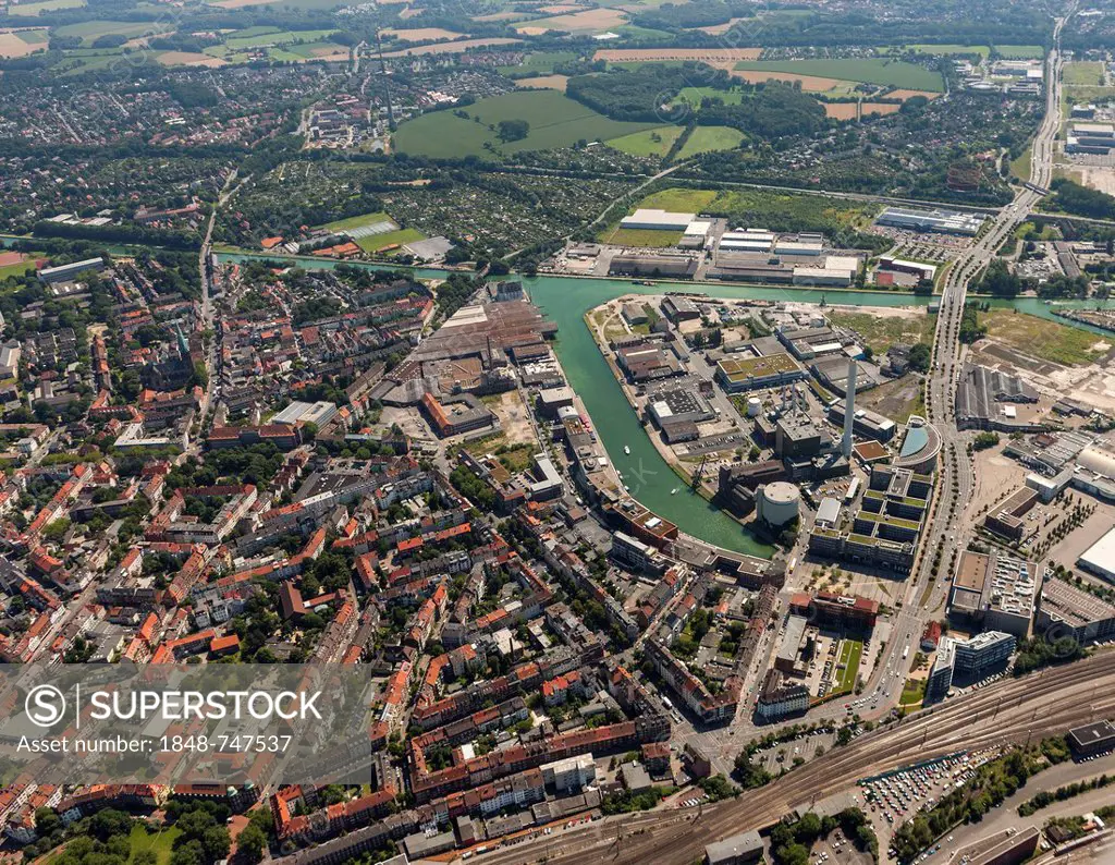 Aerial view, Muenster, Muenster region, North Rhine-Westphalia, Germany, Europe