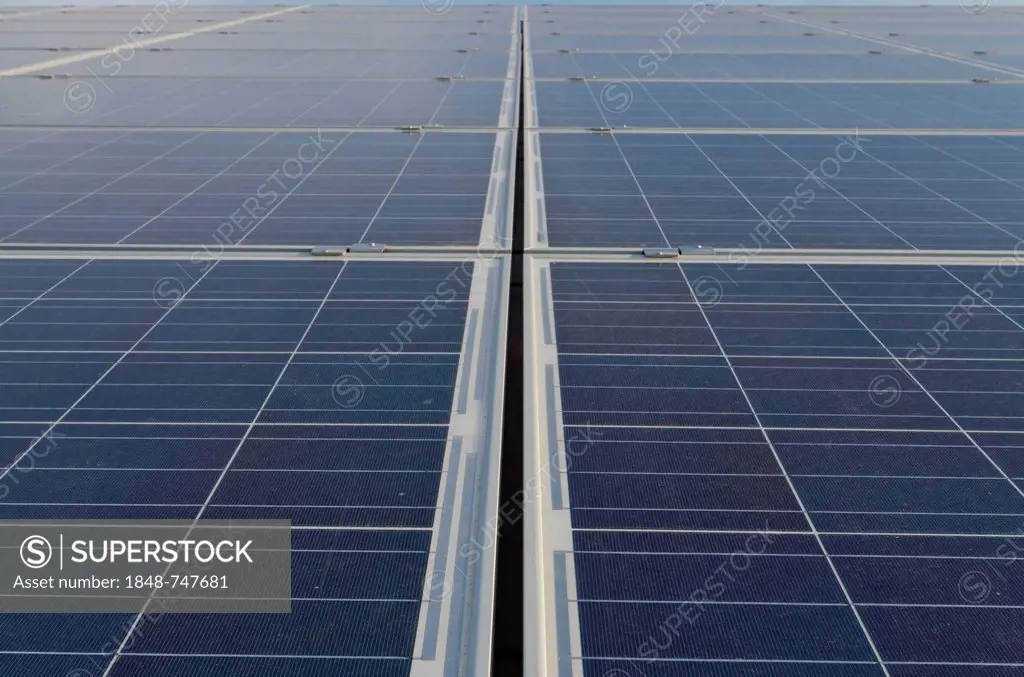 Photovoltaic power plant, Nentmannsdorf, Saxony, Germany, Europe