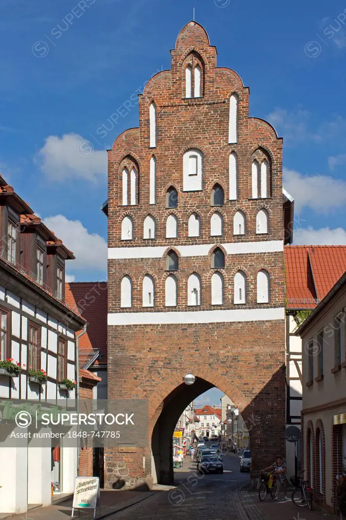 Malchin Gate, Teterow, Mecklenburg Switzerland, Mecklenburg-Western Pomerania, Germany, Europe