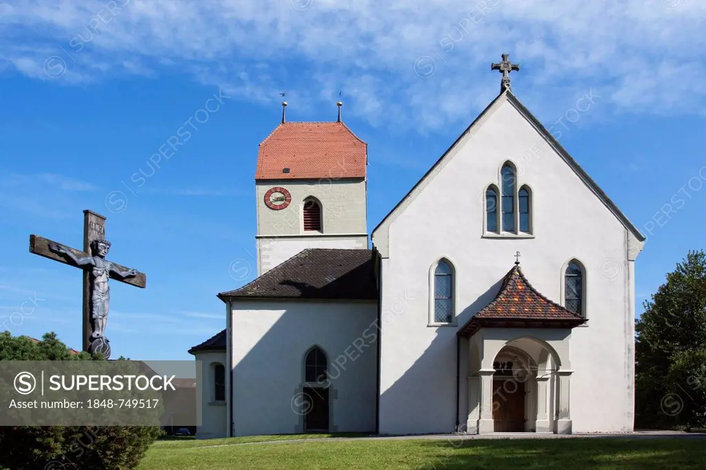 Parish Church of St. Peter and Paul in Bodman, Lake Constance, Baden-Wuerttemberg, Germany, Europe