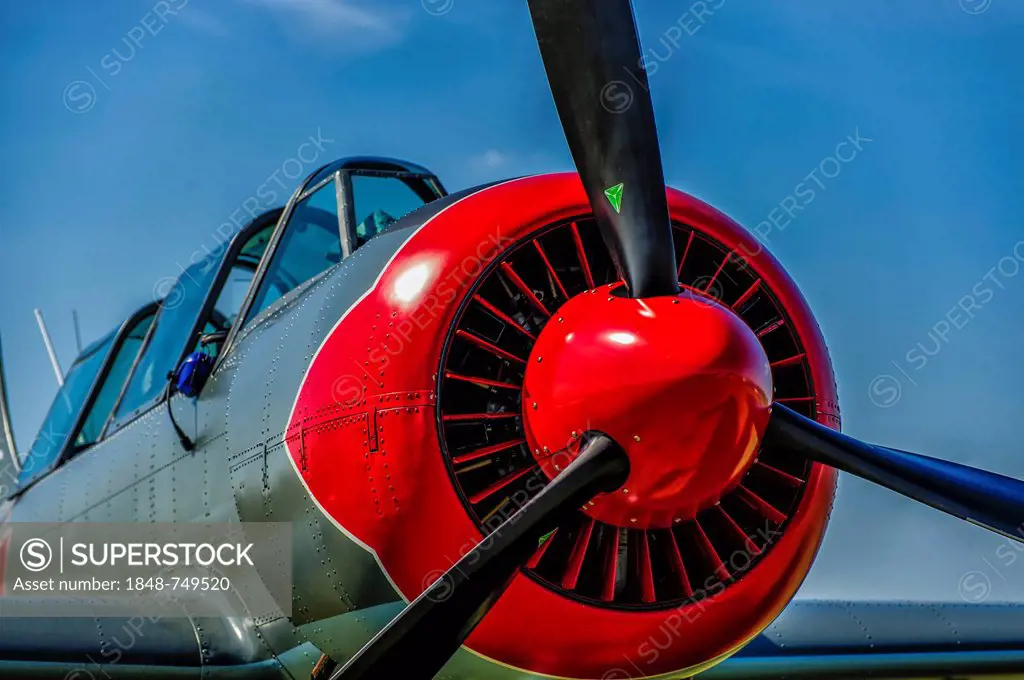 Jak 52, Russian military trainer aircraft, Grevenbroich, North Rhine-Westphalia, Germany, Europe