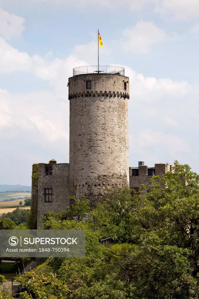 Burg Pyrmont Castle, Roes, Eifel, Rhineland-Palatinate, Germany, Europe, PublicGround