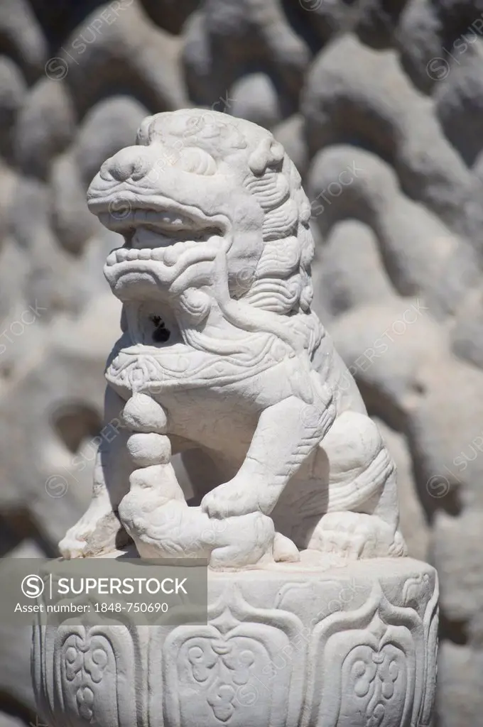 Dragon sculpture, marble, Forbidden City, Beijing, China, Asia