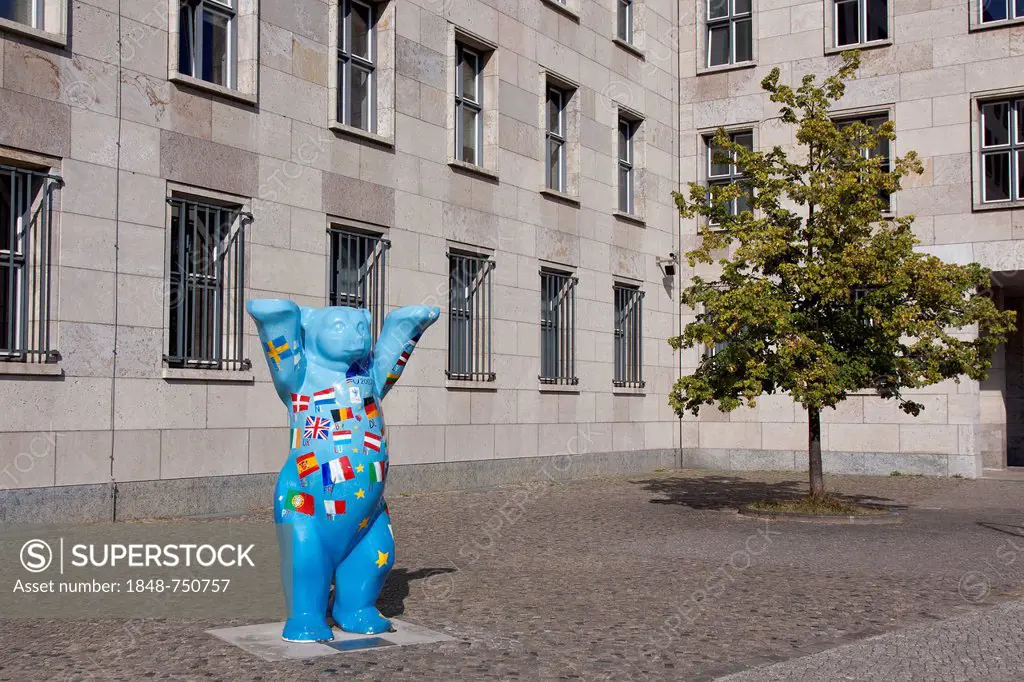 The Berlin Bear in front of the German Federal Ministry of Finance, Berlin, Germany, Europe