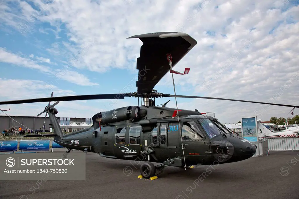 Transport helicopter Sikorsky HH-60 Blackhawk of the Polish Air Force, ILA 2012 in Berlin, Brandenburg, Germany, Europe