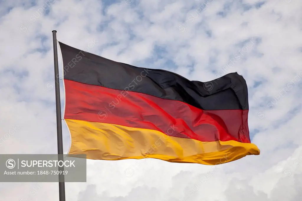 Waving German national flag