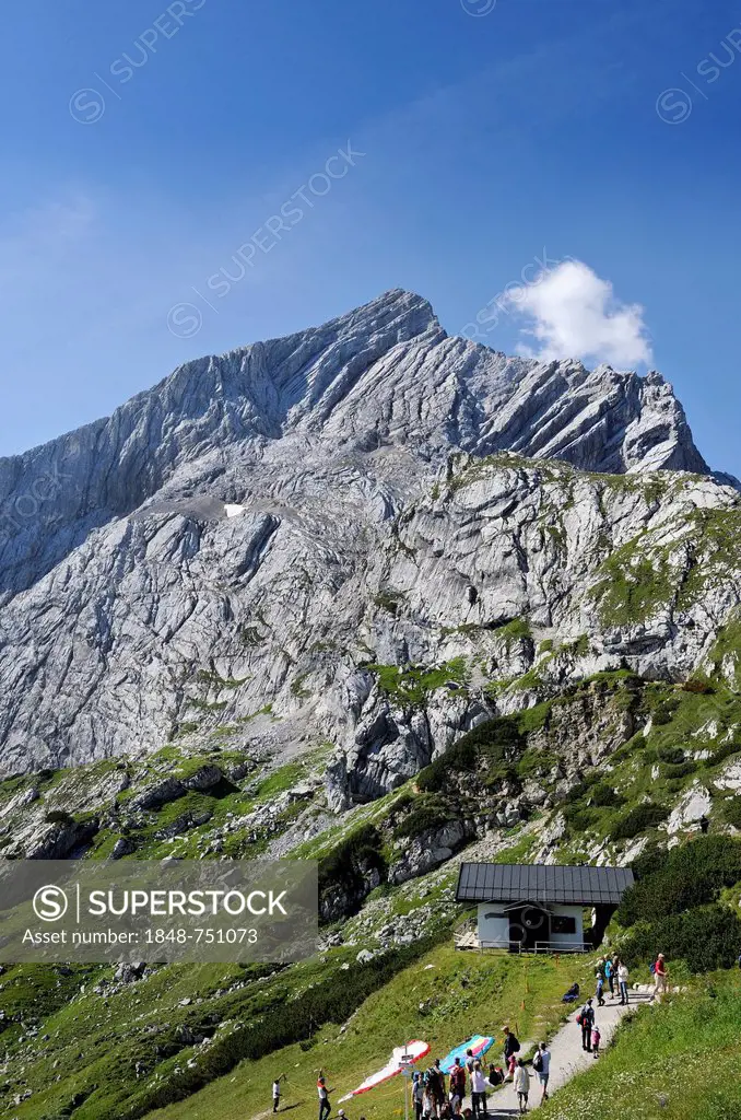 Mt Alpspitze, Wetterstein range, Garmisch-Partenkirchen, Upper Bavaria, Bavaria, Germany, Europe
