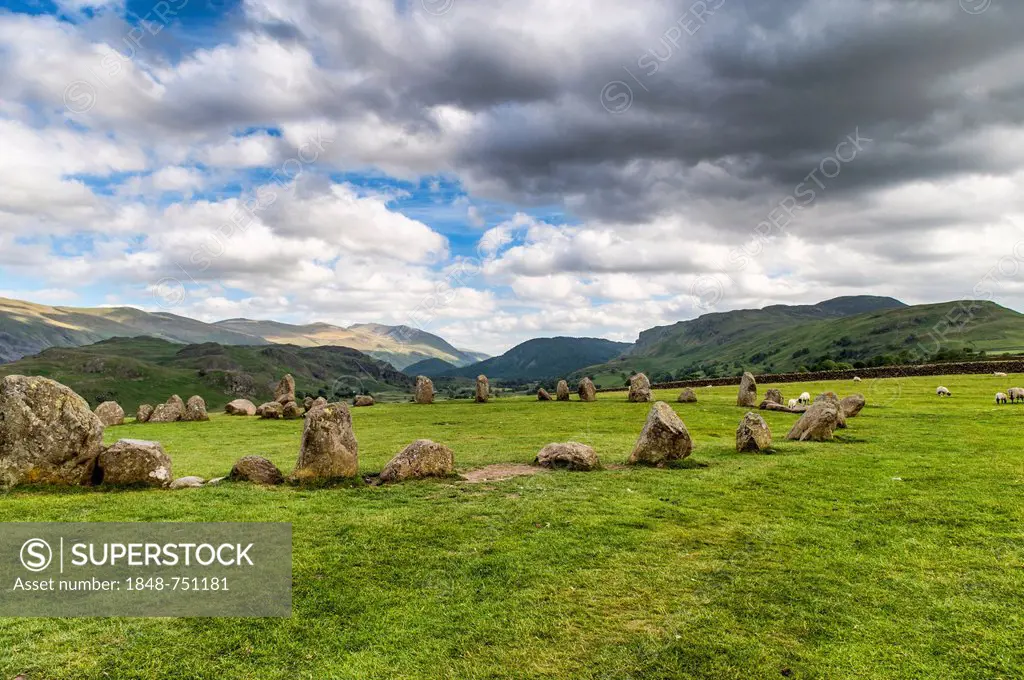 Castlerigg Stone Circle at Keswick, Lake District, England, United Kingdom, Europe