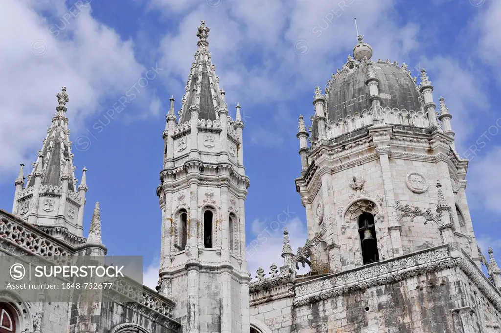 Monastery Mosteiro dos Jeronimos, Belem, UNESCO World Heritage Site, Lisbon, Portugal, Europe