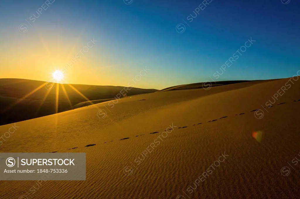 Namib Desert, sunset, Namib-Naukluft National Park, Namibia, Africa