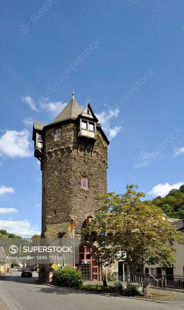 Obertor, upper gate, Braubach, Rhein-Lahn-Kreis district, Rhineland-Palatinate, Germany, Europe