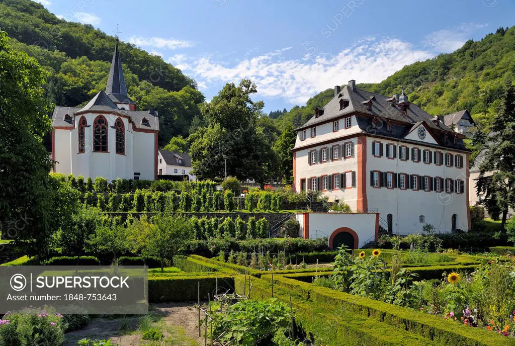 Historical Parish Priory Garden of Hirzenach, Parish Church of St. Bartholomew and rectory, Hirzenach, Boppard, Upper Middle Rhine Valley, UNESCO Worl...