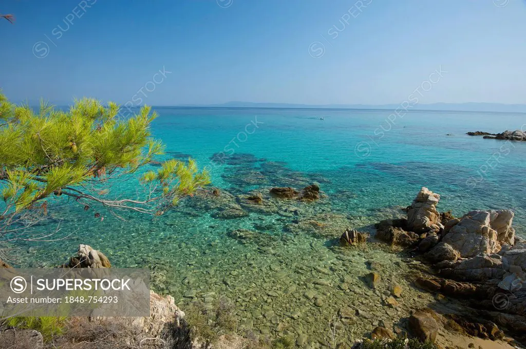 Kavourotrypes beach in Sithonia, Halkidiki, Greece, Europe