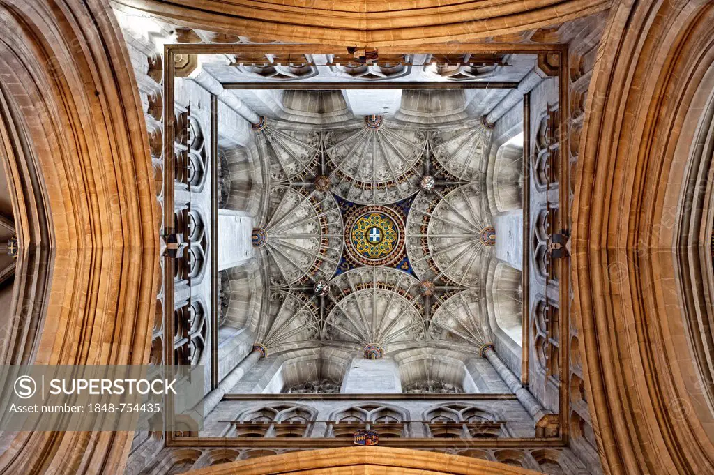 Canterbury Cathedral, looking towards the crossing, South East England, administrative county of Kent, England, United Kingdom, Europe