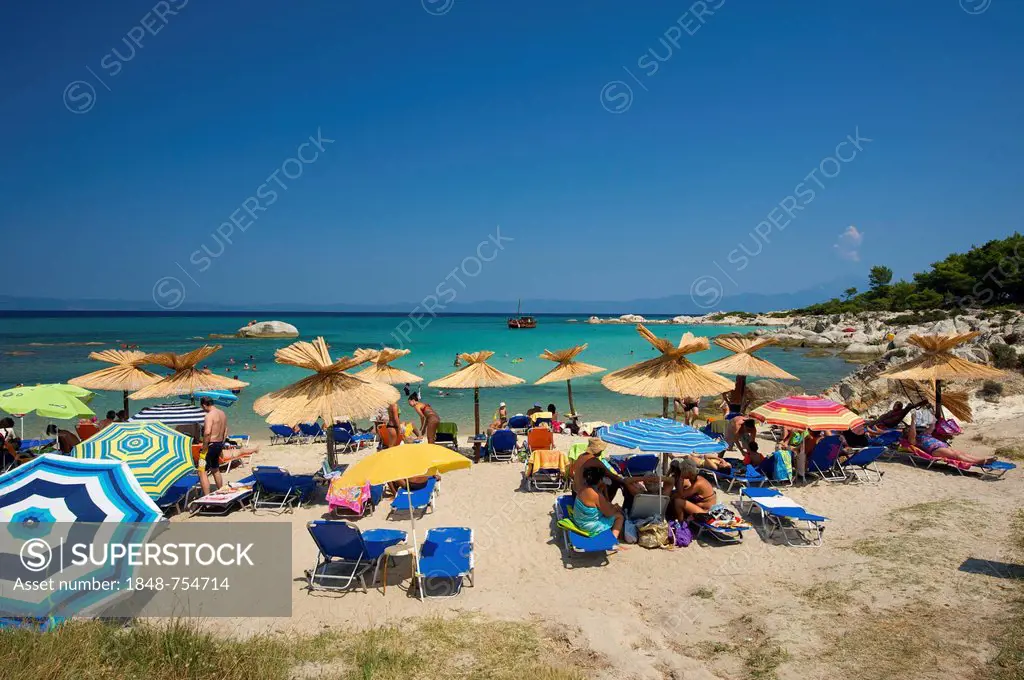 Portokali Beach, Kavourotrypes, Sithonia, Halkidiki, Greece, Europe