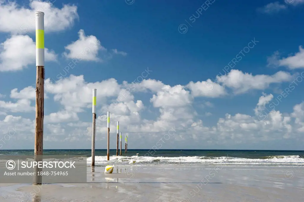 Beach of St. Peter-Ording, North Frisia, Schleswig-Holstein, Germany, Europe