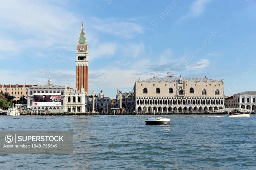 Campanile, bell tower, Doge's Palace, Venice, Italy, Europe