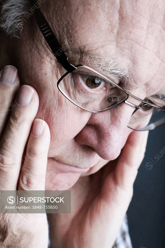 Senior citizen, elderly man, pensive, portrait