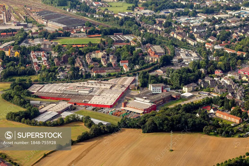 Aerial view, Pilkington Automotive Germany GmbH, Bochum, Ruhrgebiet area, North Rhine-Westphalia, Germany, Europe