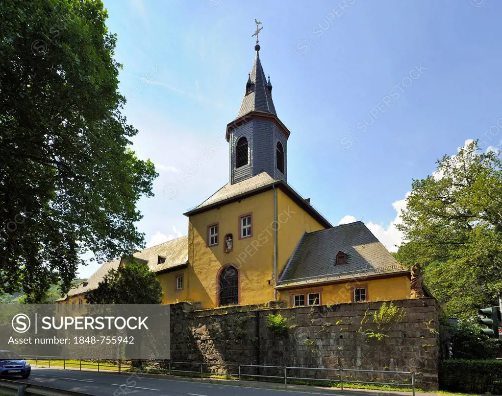Capuchin monastery of St. Nicholas, Nikolauskirche church, Bacharach, UNESCO World Heritage Site, Rhineland-Palatinate, Germany, Europe