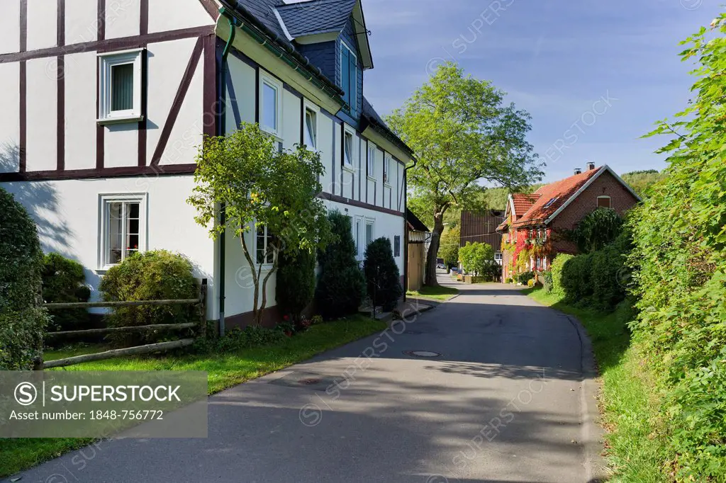 Birthplace of Johann Heinrich Jung, called Jung-Stilling, Hilchenbach, Siegerland region, Siegen-Wittgenstein district, North Rhine-Westphalia, German...