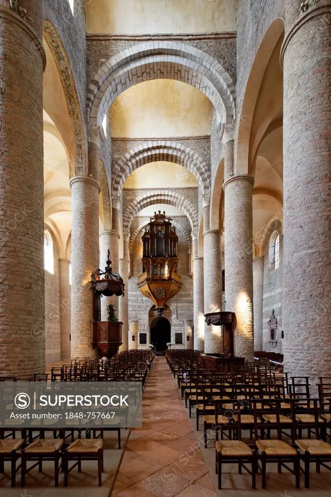 Abbey Church of St. Philibert, Tournus, Burgundy region, department of Saône-et-Loire, France, Europe
