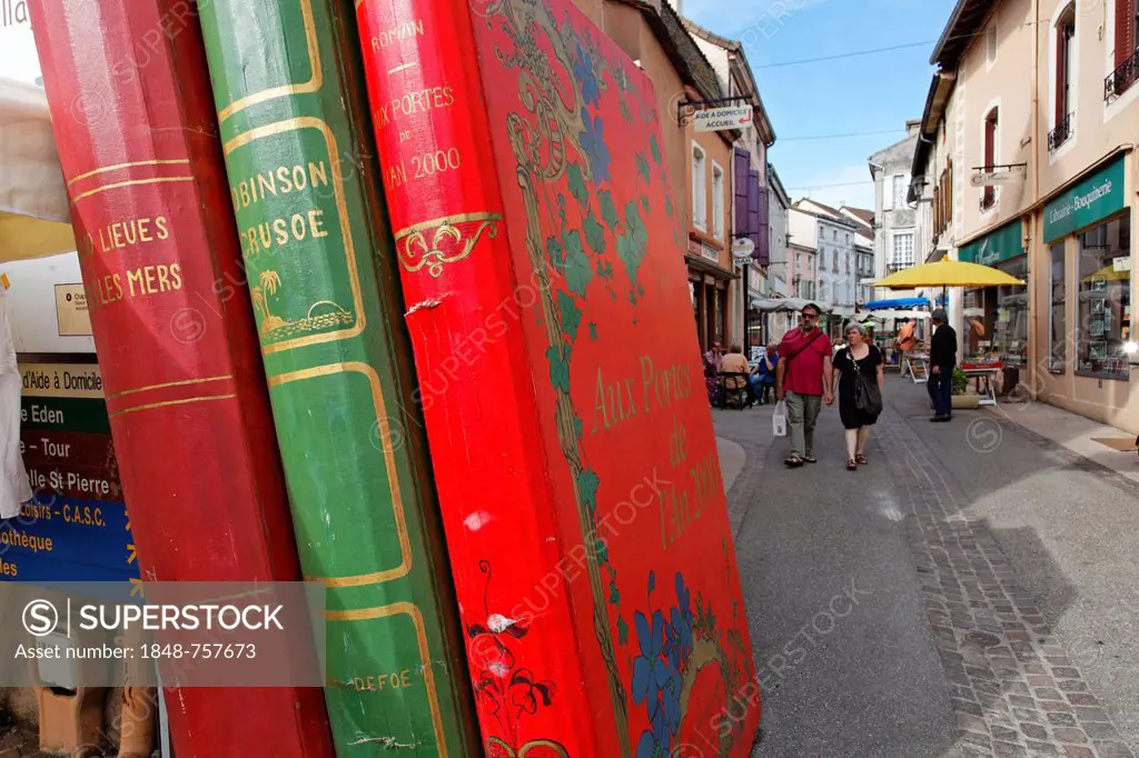 Book village of Cuisery with 15 antique bookstores, Tournus, Burgundy region, department of Saône-et-Loire, France, Europe