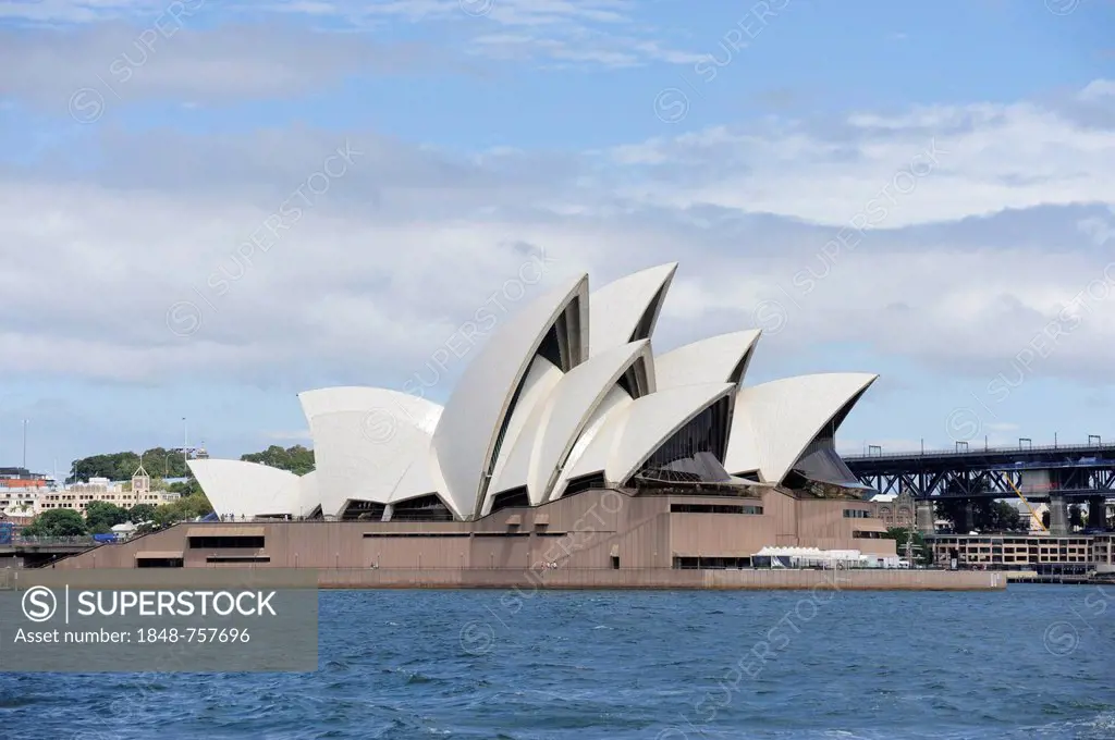 Sydney Opera House on Bennelong Point, Sydney Harbour, Sydney, New South Wales, NSW, Australia