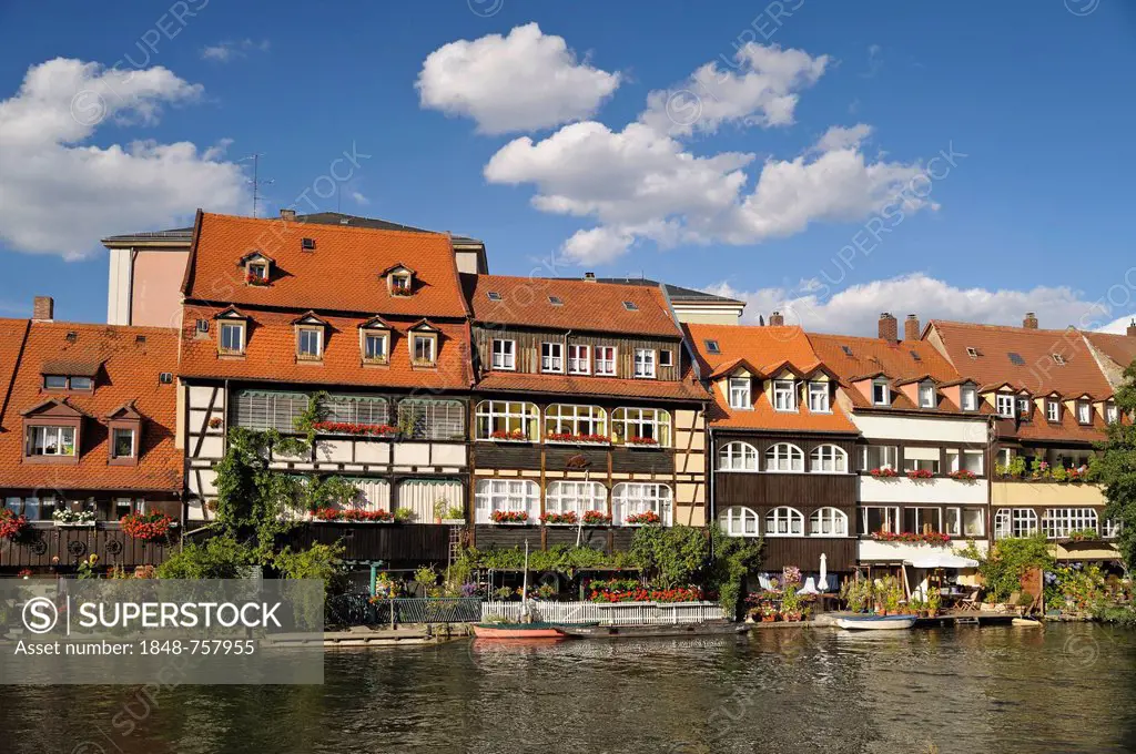 Am Leintritt, UNESCO World Heritage Site, Bamberg, Bavaria, Germany, Europe