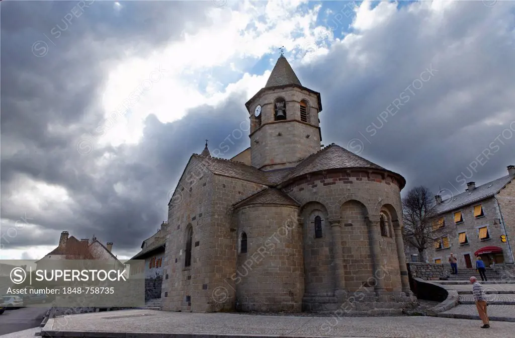 Church of Nasbinals, Aubrac, Lozere, Languedoc-Roussillon, France, Europe
