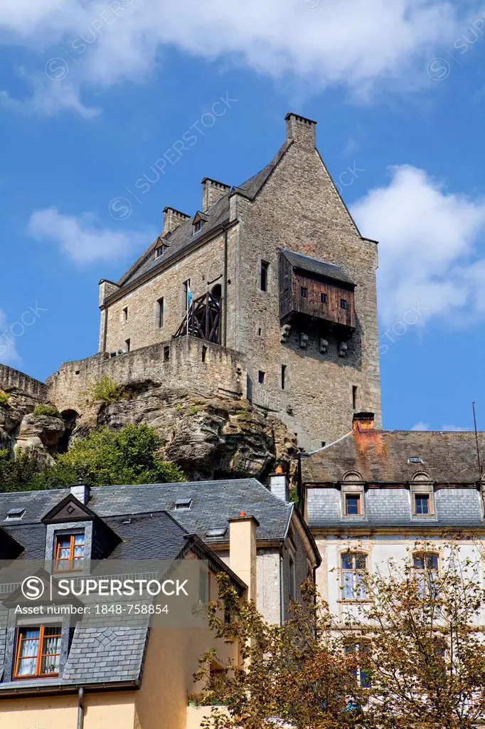 Burg Fels Castle, 11th century, Larochette, Fels or Fiels, Grand Duchy of Luxembourg, Europe, PublicGround